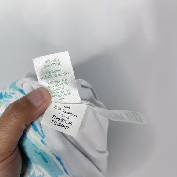 Lilly Pulitzer XXS Blue Green Madison Skort What A Lovely Place Print Shorts - Picture 9 of 11